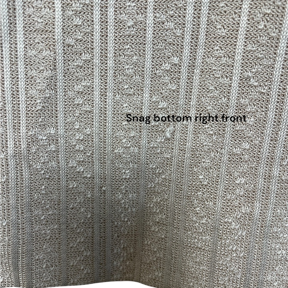 Vintage Tan/Cream Striped Dress with Pocket and beautiful buttons - Picture 5 of 5